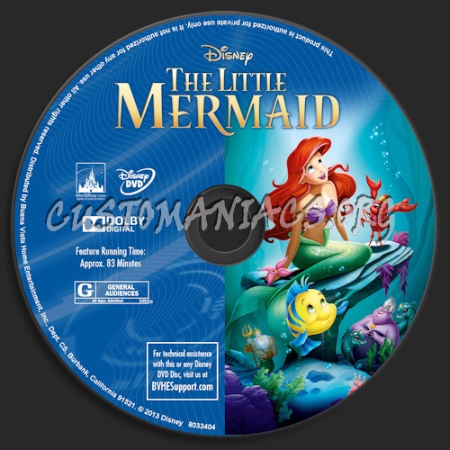 The Little Mermaid dvd label