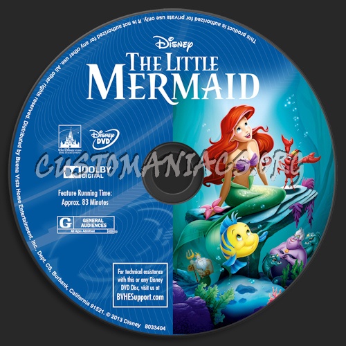 The Little Mermaid dvd label