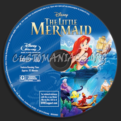 The Little Mermaid blu-ray label