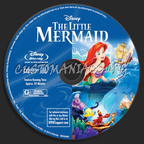 The Little Mermaid blu-ray label