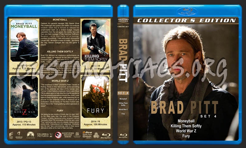 Brad Pitt Collection - Set 4 blu-ray cover