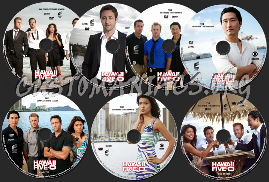 Hawaii Five-O - Season 3 dvd label