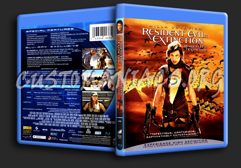 Resident Evil Extinction blu-ray cover