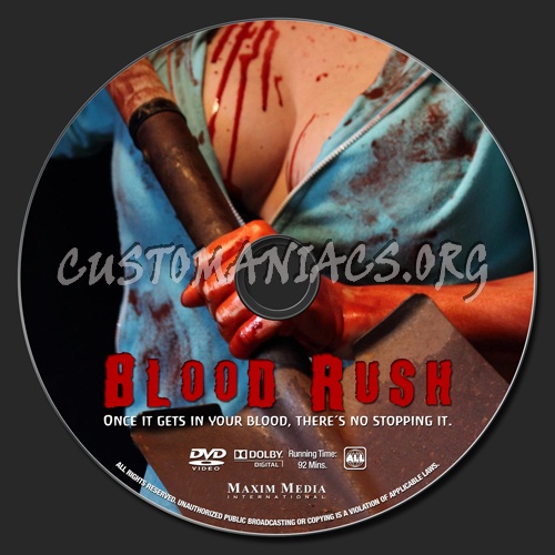 Blood Rush dvd label