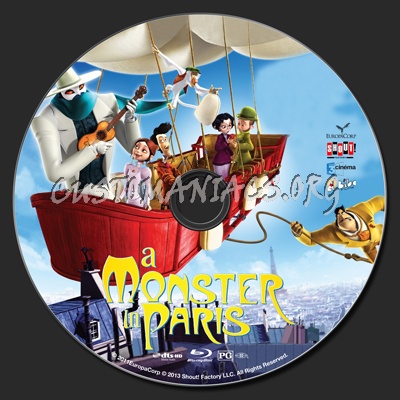 A Monster In Paris blu-ray label