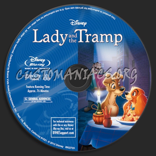 Lady And The Tramp blu-ray label