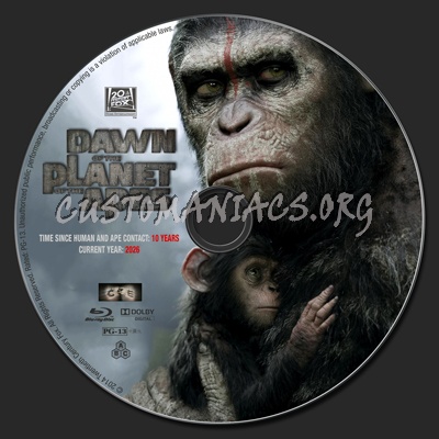 Dawn of the Planet of the Apes blu-ray label