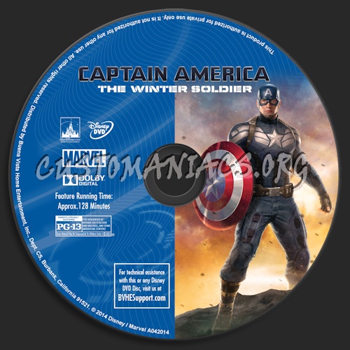 Captain America: The Winter Soldier dvd label