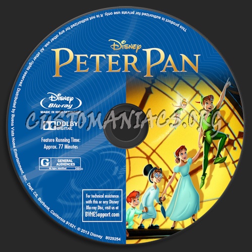 Peter Pan blu-ray label