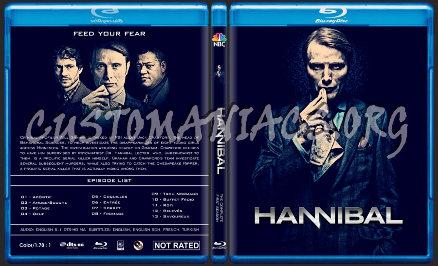 Hannibal (Season 1) blu-ray cover