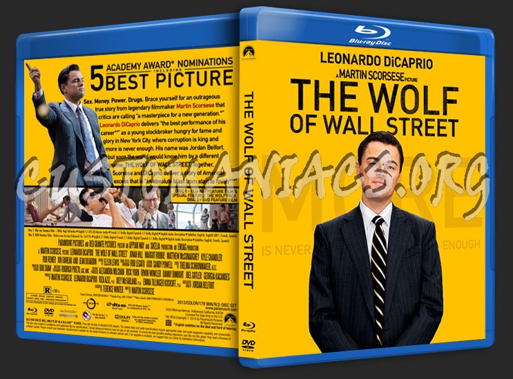 The Wolf of Wall Street blu-ray cover