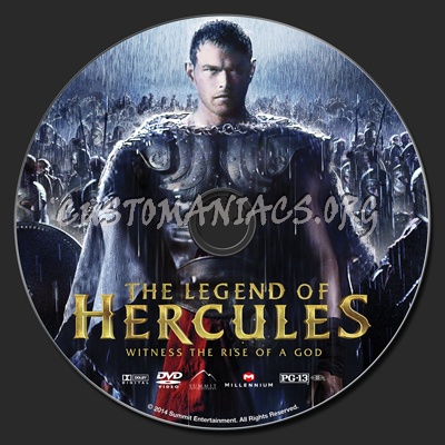 The Legend Of Hercules dvd label