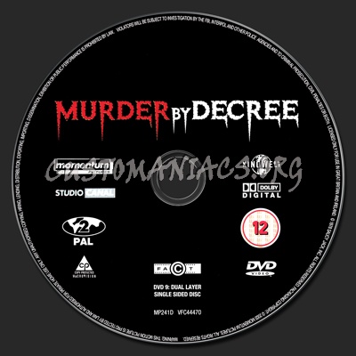 Murder By Decree dvd label