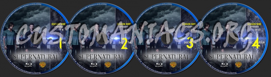 Supernatural Season 09 dvd label