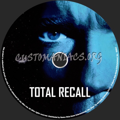 Total Recall dvd label