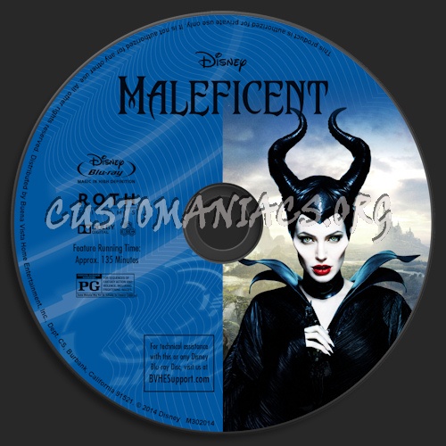 Maleficent blu-ray label