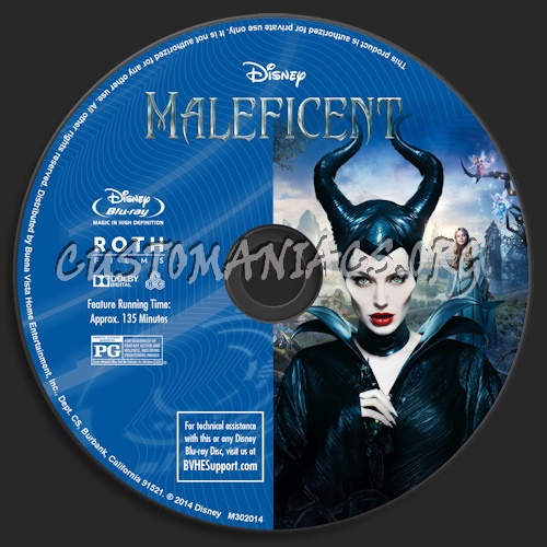 Maleficent blu-ray label