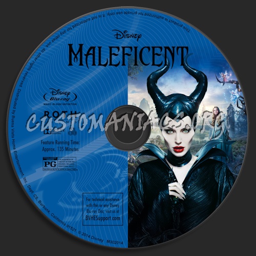 Maleficent blu-ray label