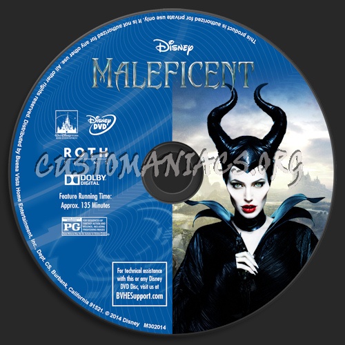 Maleficent dvd label