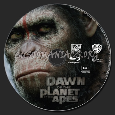 Dawn of the Planet of the Apes blu-ray label