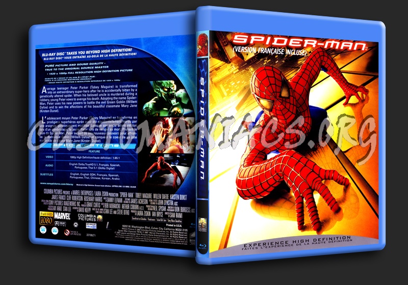 Spider-Man blu-ray cover