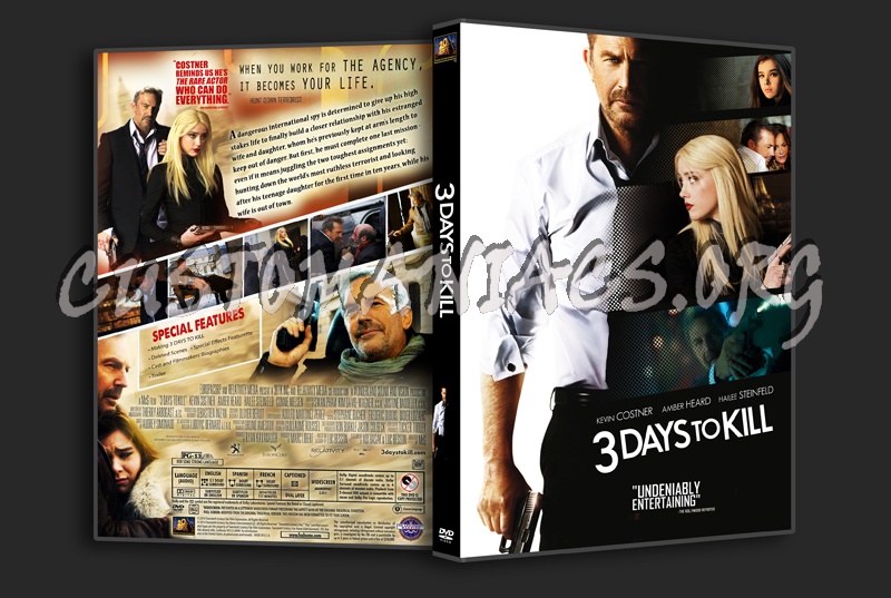 3 Days to Kill dvd cover