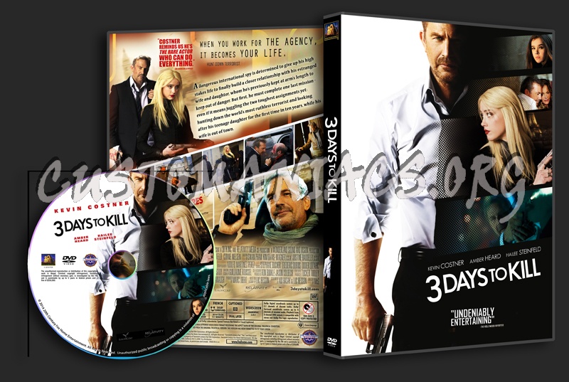 3 Days to Kill dvd cover