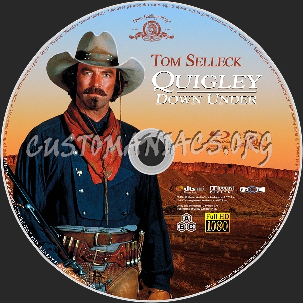 Quigley Down Under blu-ray label