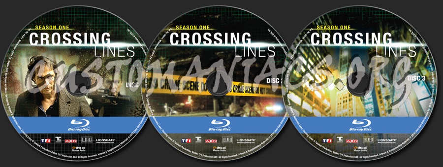 Crossing Lines Season 1 blu-ray label