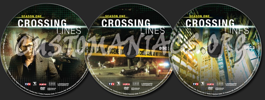 Crossing Lines Season 1 dvd label