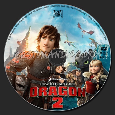 How to Train Your Dragon 2 dvd label