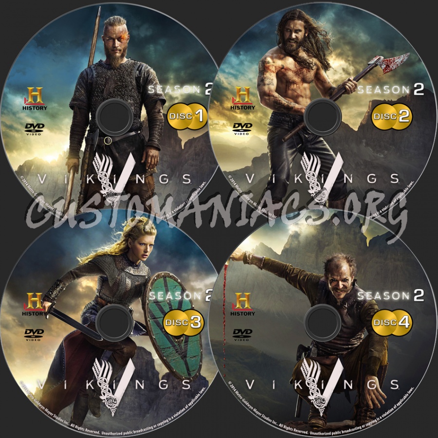 Vikings s2 dvd label