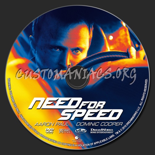 Need for Speed 2014 dvd label