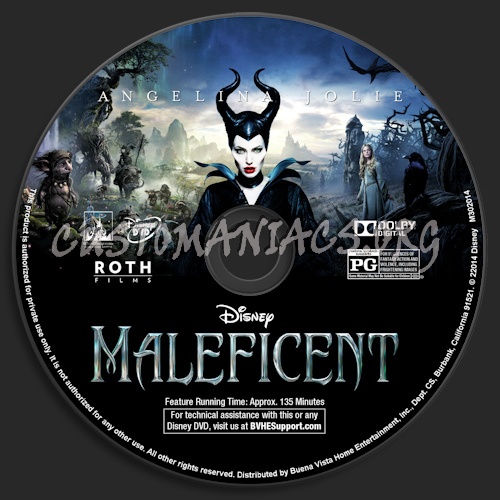 Maleficent dvd label