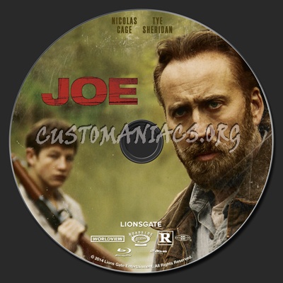 Joe (2013) blu-ray label