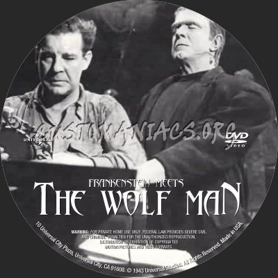 Frankenstein Meets the Wolf Man dvd label