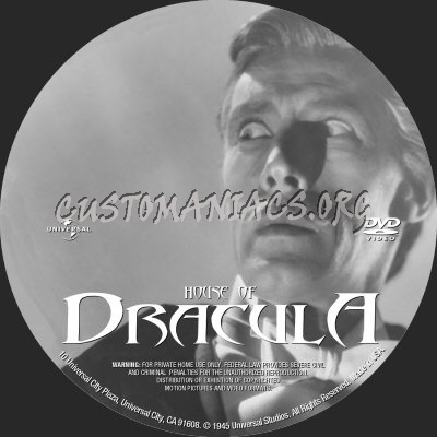 House of Dracula dvd label