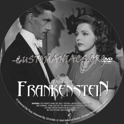 House of Frankenstein dvd label