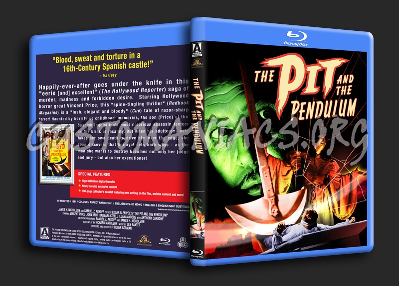 The Pit and the Pendulum blu-ray cover