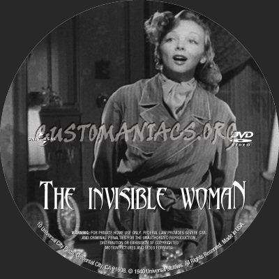 The Invisible Woman dvd label