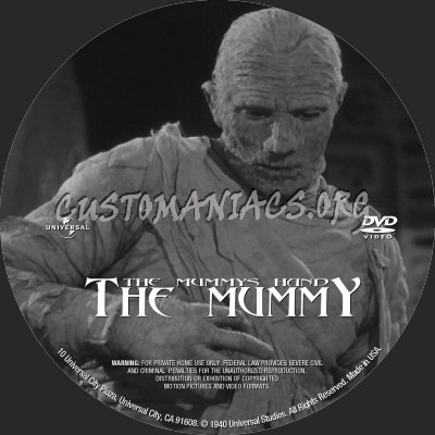 The Mummy's Hand dvd label