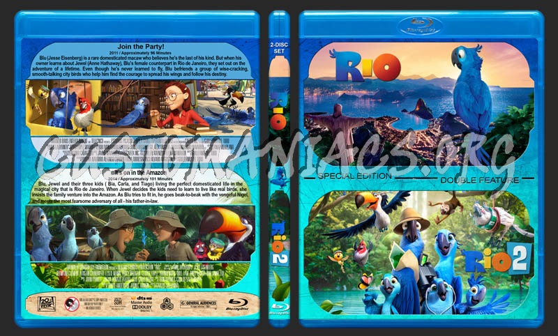 Rio / Rio 2 Double Feature blu-ray cover