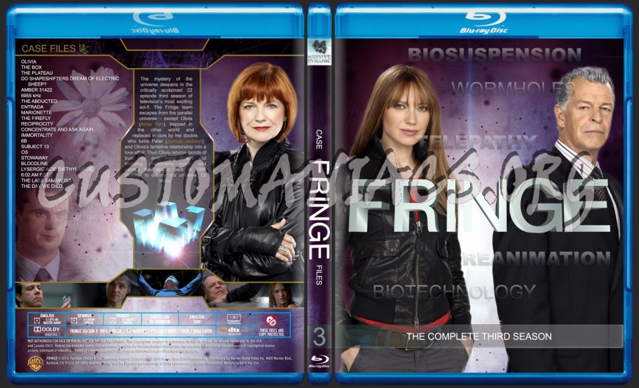 Fringe Season 3 blu-ray cover