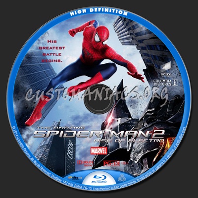 The Amazing Spider-man 2 blu-ray label