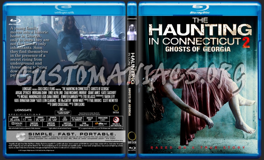 The The Haunting in Connecticut 2: Ghosts of Georgia blu-ray cover