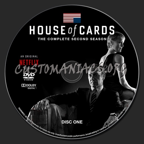 House of Cards Season 2 dvd label