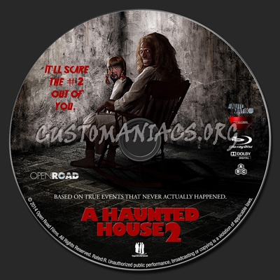A Haunted House 2 blu-ray label