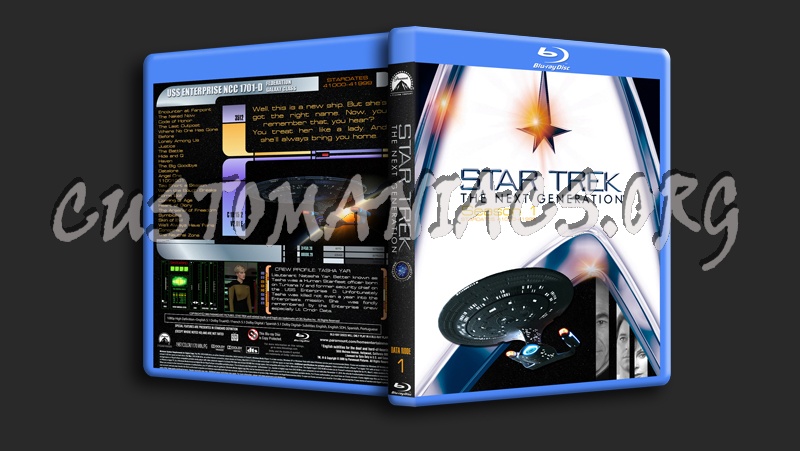 Star Trek The Next Generation Season 1 blu-ray cover