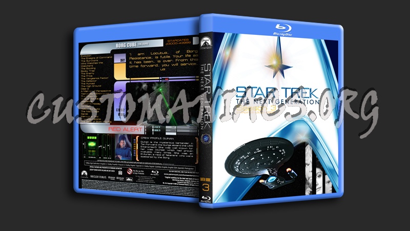 Star Trek the Next Generation Season 3 blu-ray cover