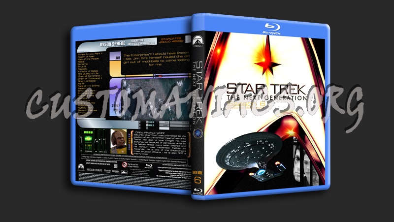 Star Trek The Next Generation Season 6 blu-ray cover